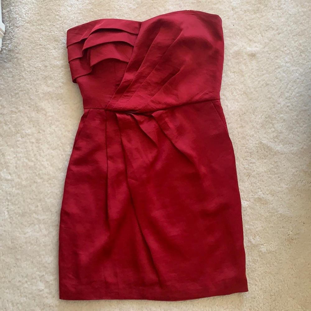NEW BCBGeneration Red Strapless Dress